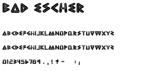 Bad Escher font