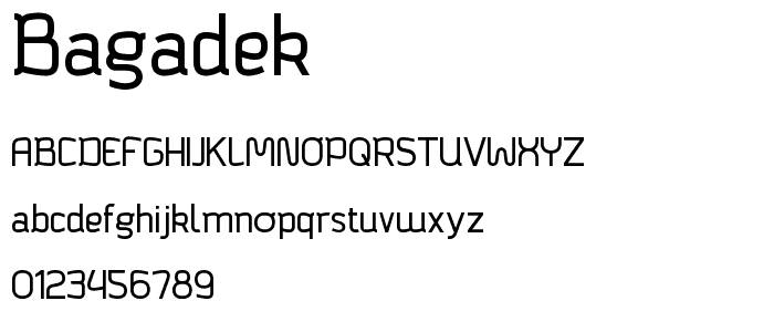 Bagadek font