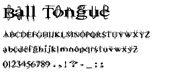 Ball Tongue font