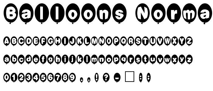 Balloons Normal font