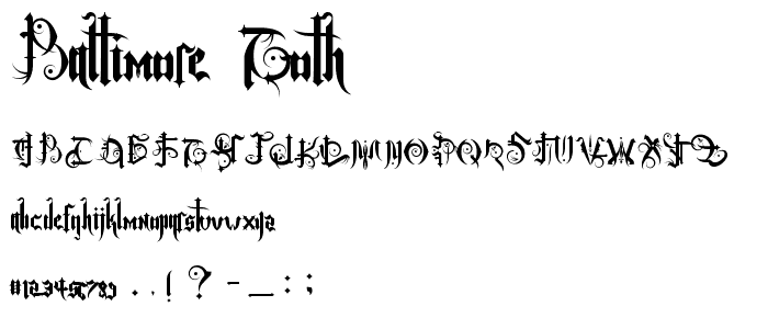 Baltimore Goth font