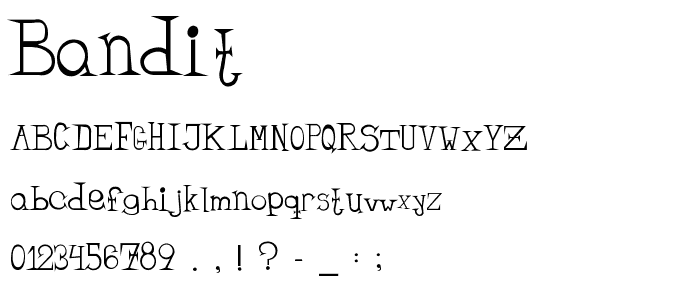 Bandit font