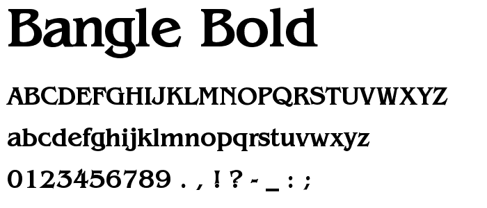 Bangle Bold font