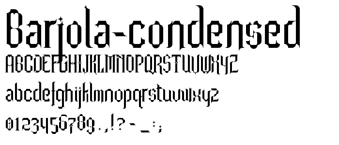 Barjola-Condensed font