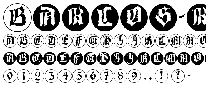 Barlos-RandomRings font