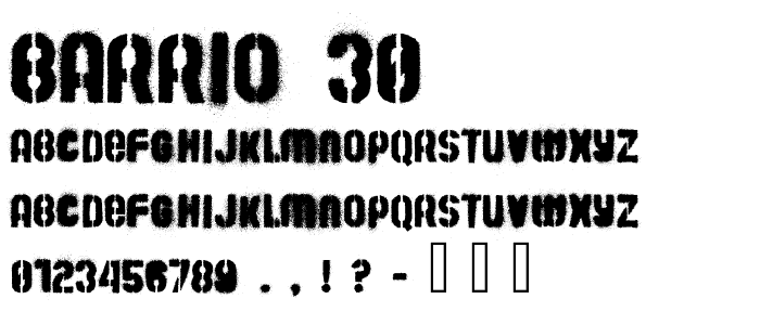 Barrio 30 font