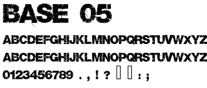 Base 05 font