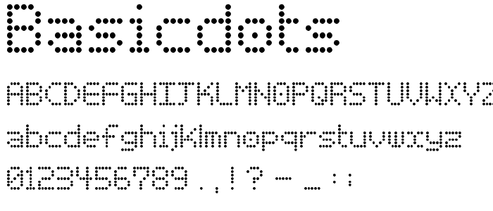 Basicdots font