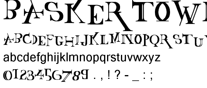 Baskertown font