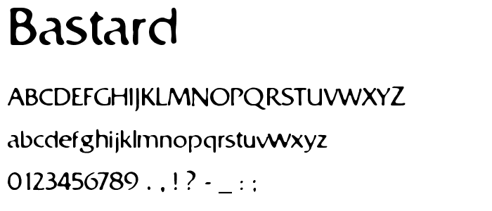 Bastard font