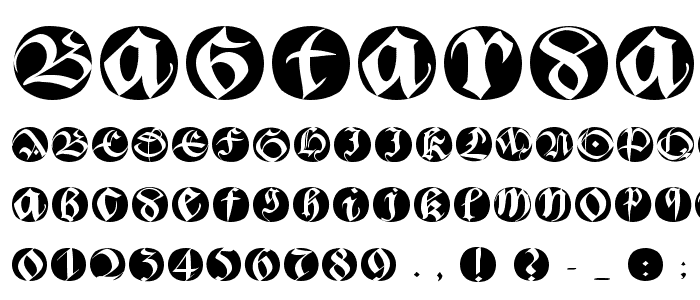 BastardaButtonsBeta font