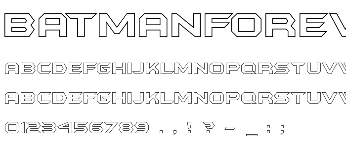 BatmanForeverOutline font