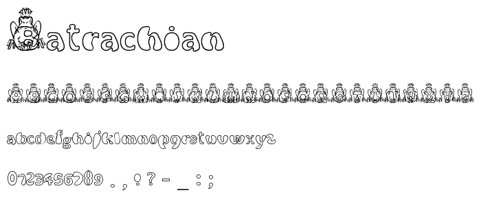 Batrachian font