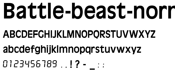 Battle Beast Normal font