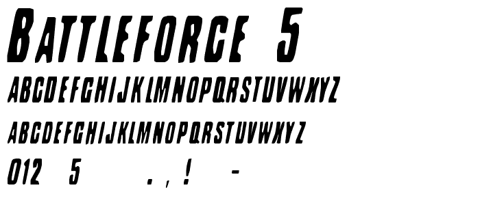 Battleforce 5 font