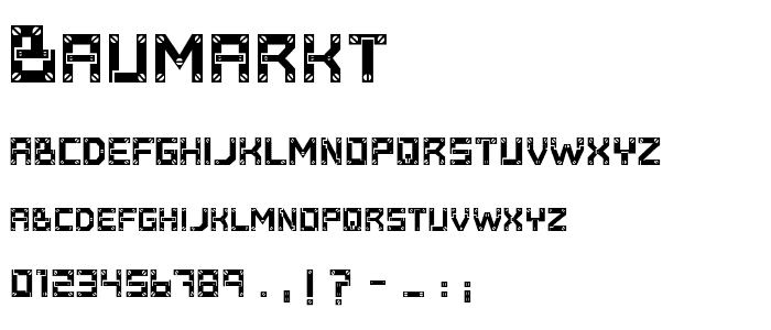 Baumarkt font