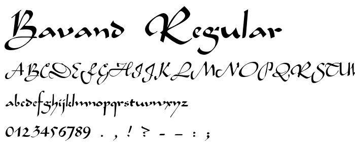 Bavand Regular font