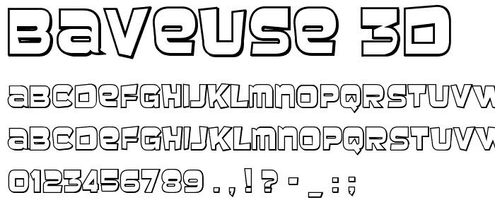 Baveuse 3D font