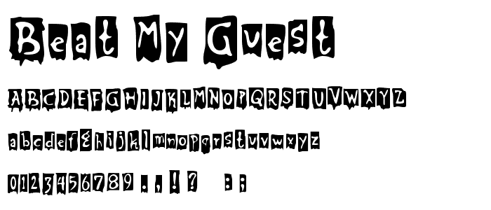 Beat My Guest font