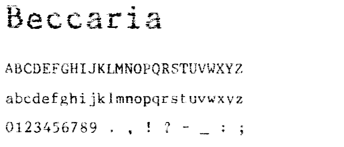 Beccaria font