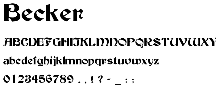 Becker font