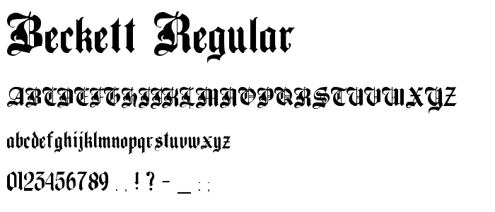 Beckett Regular font