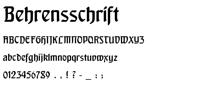 Behrensschrift font