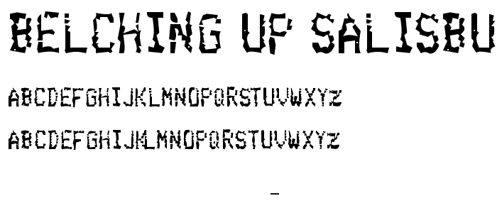 Belching Up Salisbury Steak font