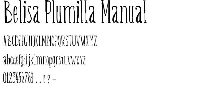 Belisa plumilla manual font