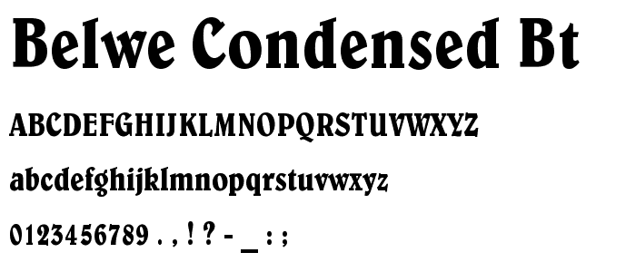 Belwe Condensed BT font