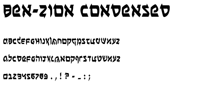 Ben-Zion Condensed font