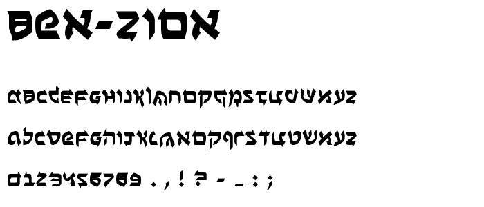 Ben-Zion font