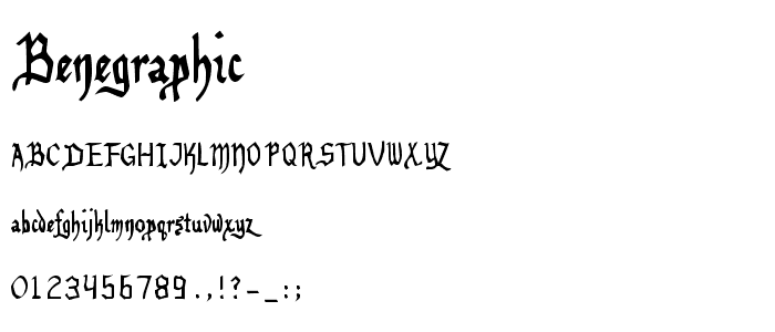 Benegraphic font