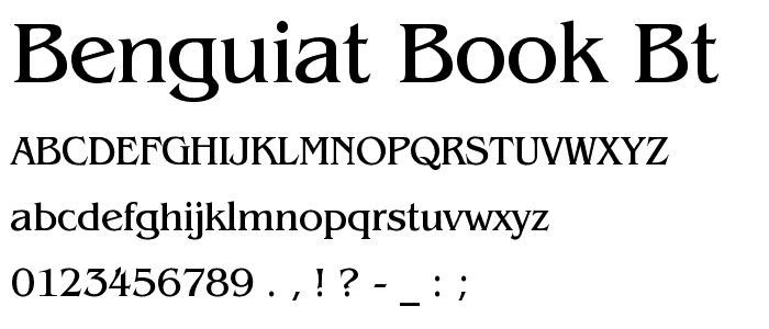 Benguiat Book BT font