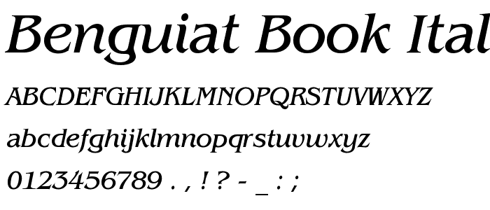 Benguiat Book Italic BT font