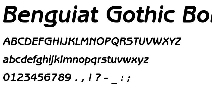 Benguiat Gothic Bold Italic BT font