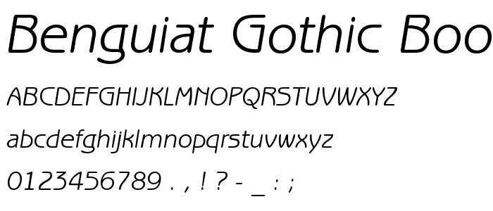 Benguiat Gothic Book Italic BT font