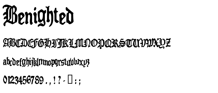 Benighted font