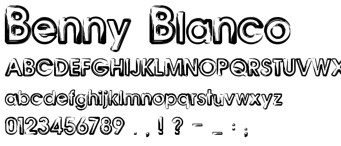 Benny Blanco font