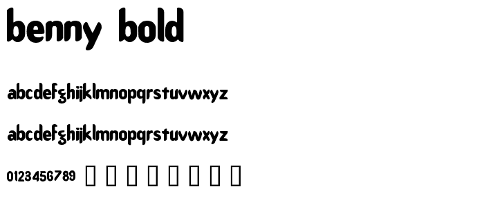 Benny Bold font