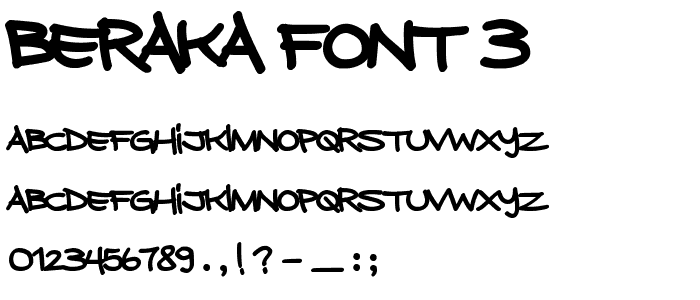 Beraka Font 3 font