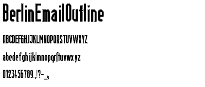 Berlin Email Outline font