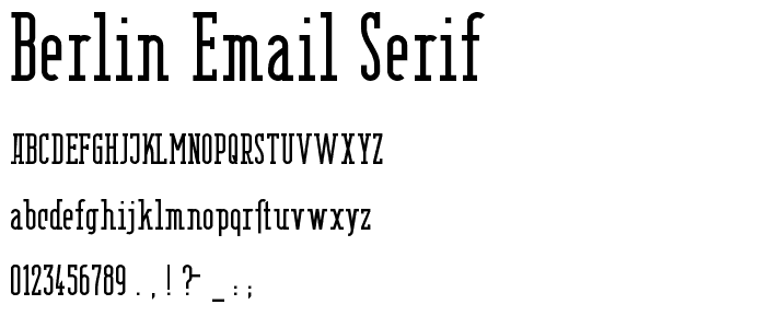 Berlin Email Serif font