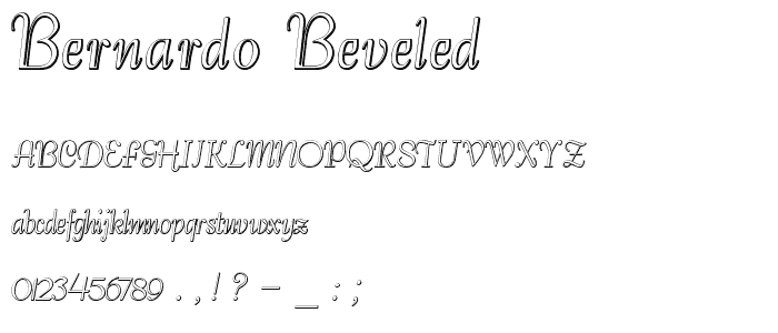 Bernardo Beveled font