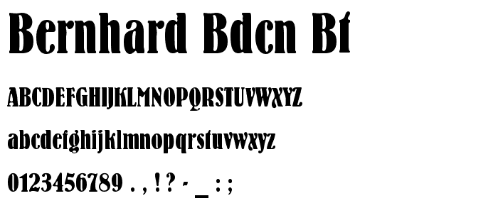 Bernhard BdCn BT font