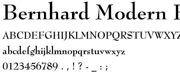 Bernhard Modern Bold BT font