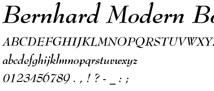 Bernhard Modern Bold Italic BT font