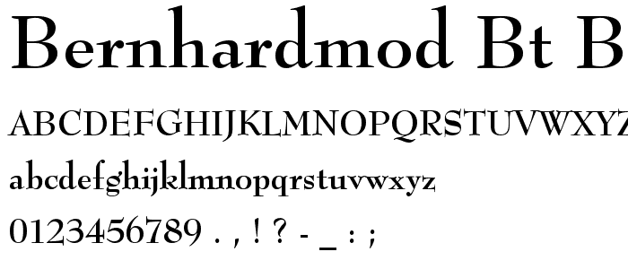 BernhardMod BT Bold font