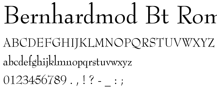 BernhardMod BT Roman font