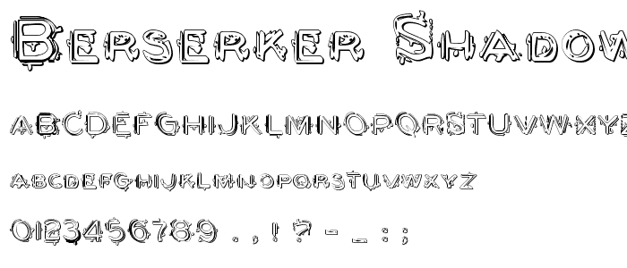 Berserker Shadow font